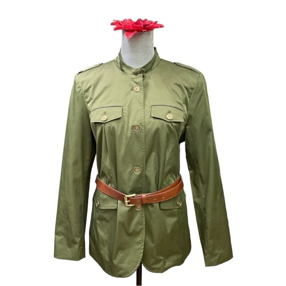 Michael Kors Army Women’s Green Utility Jacket In A Size 12